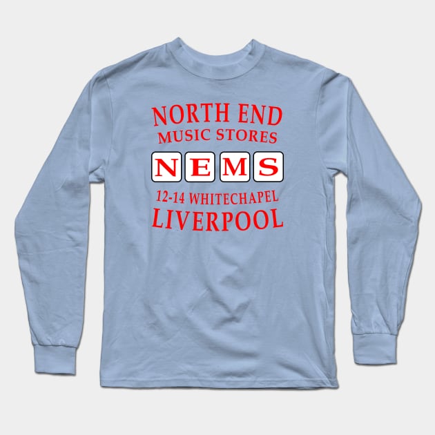 North End Music Stores - NEMS Long Sleeve T-Shirt by Lyvershop